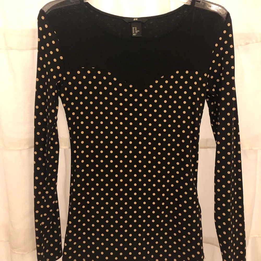 H&M polka dot long sleeve
